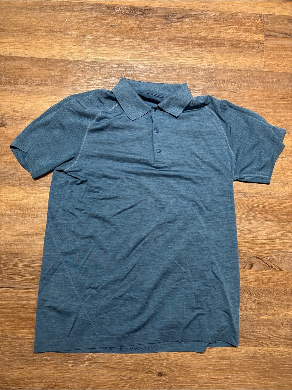 lululemon athletica Men's Heathered Blue Polo
